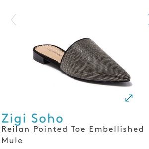 NWT: Zigi Soho Reilan Pointed Toe Embellished Mule